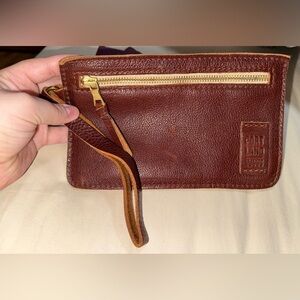 Portland leather wristlet